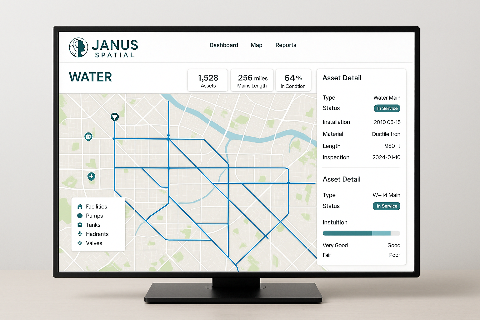 Map dashboard preview for Water